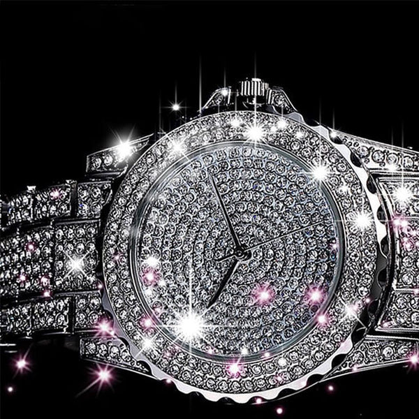 Women Quartz Watch Casual Ladies Watch Gold Watch Crystal Diamond